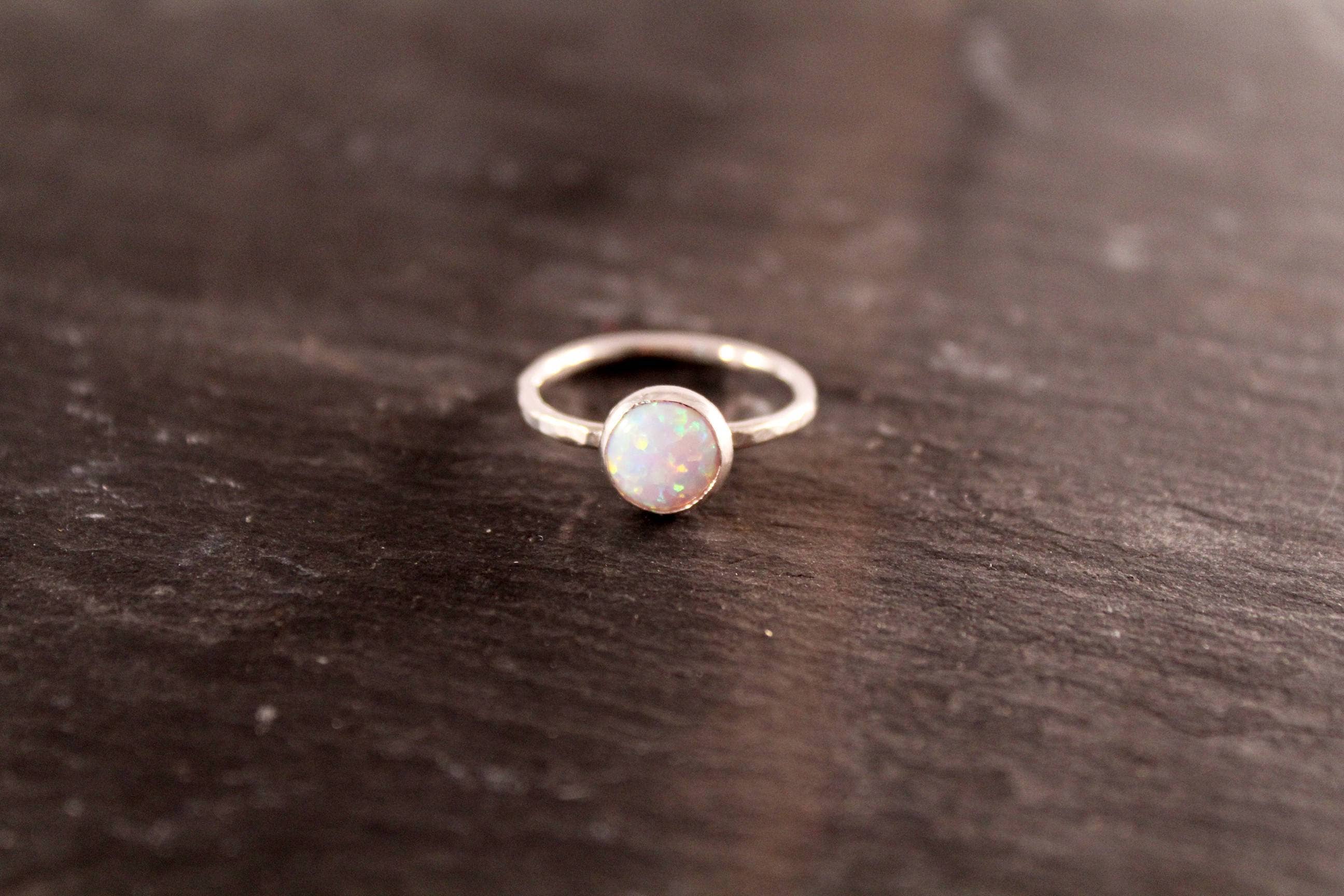 Simply Chic Jewelry - Wholesale Single Stone/Solitaire Ring - Opal 8mm Gemstone Ring2