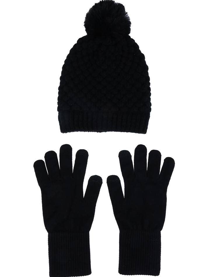 Set med stickad mössa och handskar för wholesale av Ellen Tracy