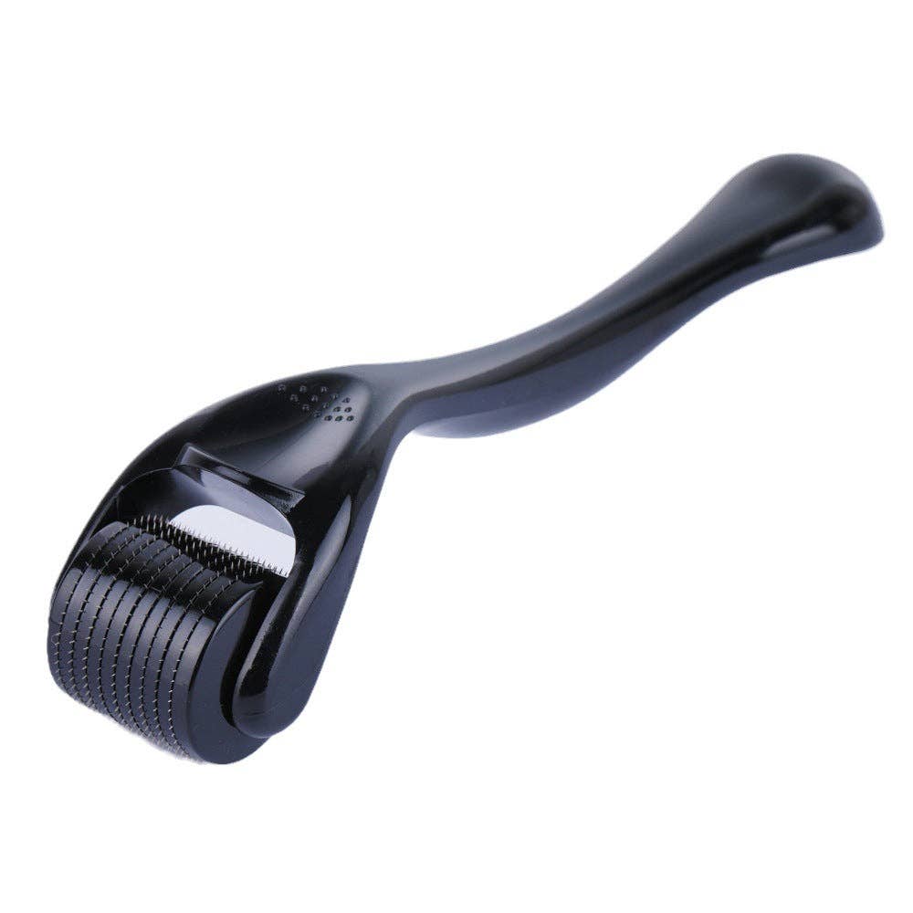 Black handle and black wheel Derma Roller for wholesale on Faire2