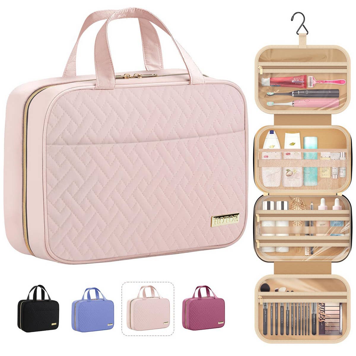 ACCITY - Wholesale Toiletry Bag - Women's - SPACIOUS TOILETRY BAG AND COSMETIC BAG WITH HOOK_CWAB23571