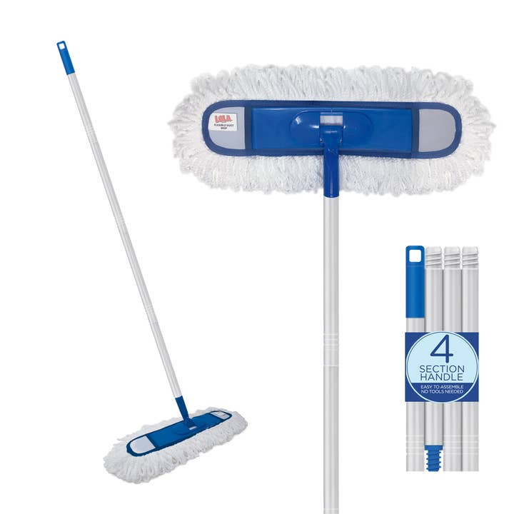 Flexible Dust Mop w/ 4 Piece Handle for wholesale by LOLA