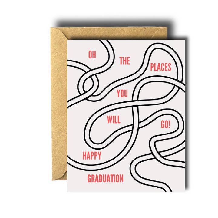 Carte de fin d'études « Oh the Places you will go » pour la vente par Bee Unique