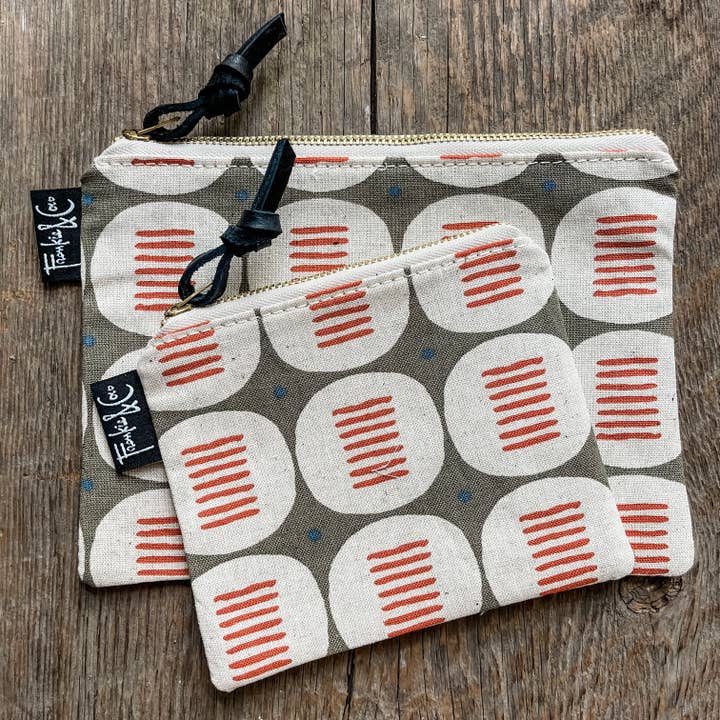 PACIFIC ZIPPER POUCH IN WOVEN for wholesale by Frankie & Coco PDX