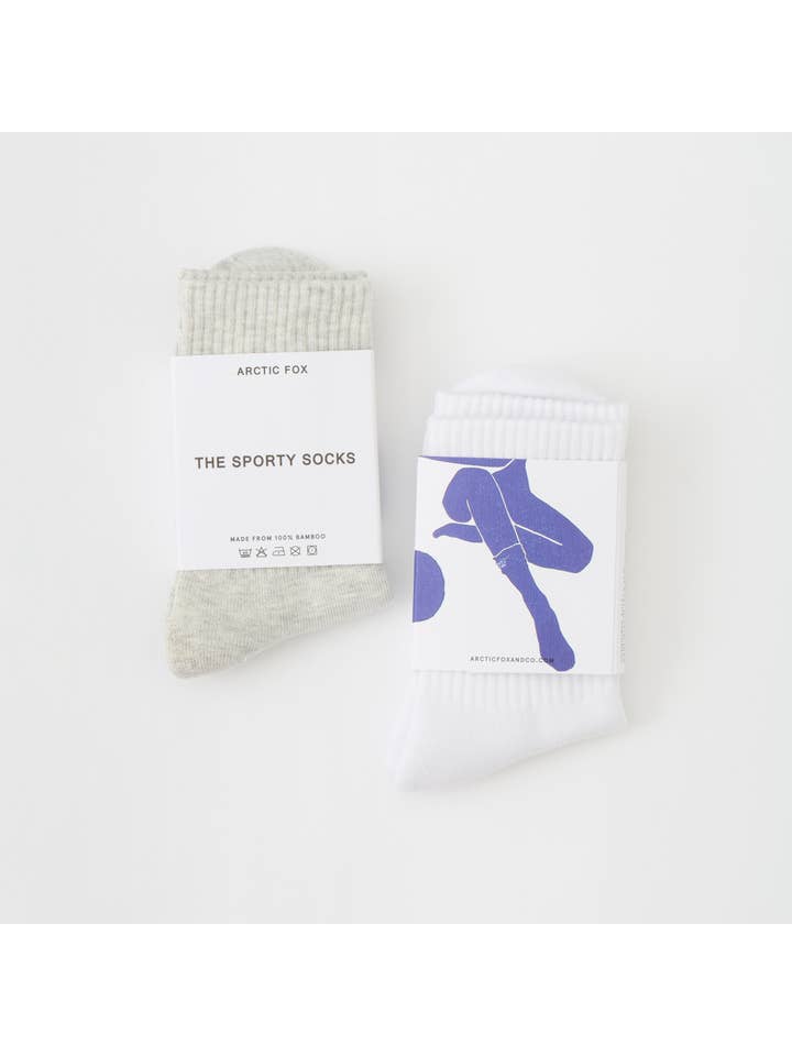 Arctic Fox & Co. - North America - Wholesale Socks - Women's - Sporty Socks - 100% Bamboo - Grey - FW251