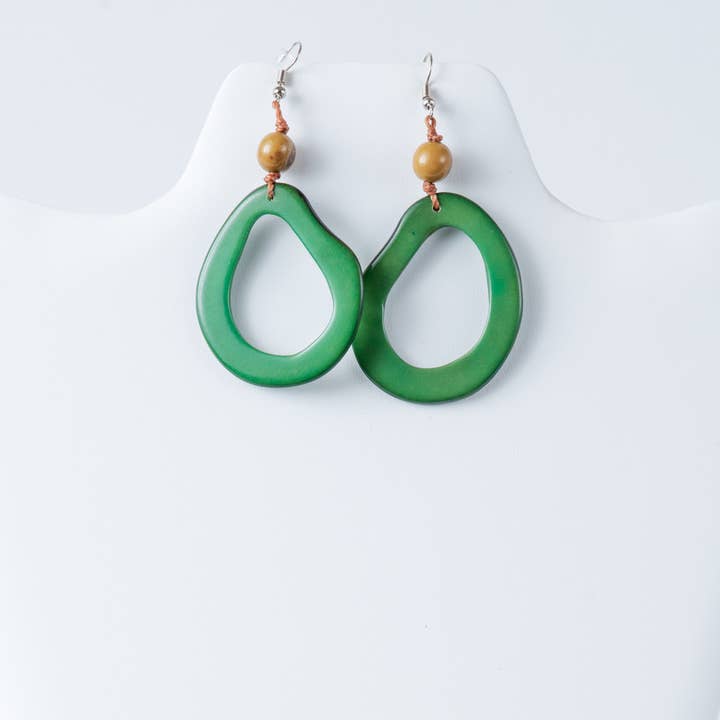 TaguArtsy - Wholesale Dangle Earrings - Alicia Tagua Oval Drop Earrings | Handmade & Lightweight 5