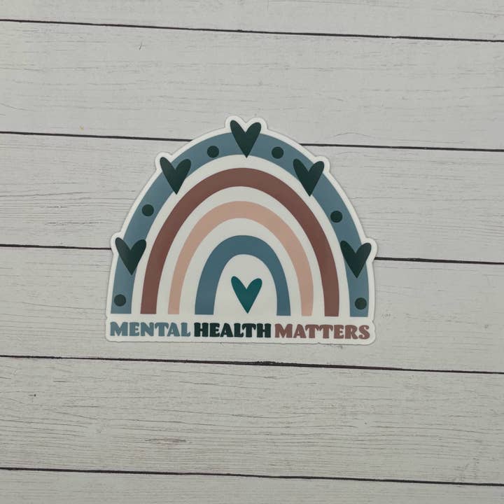 Made with Monday - Wholesale Sticker - Mental Health Matters Rainbow Sticker2