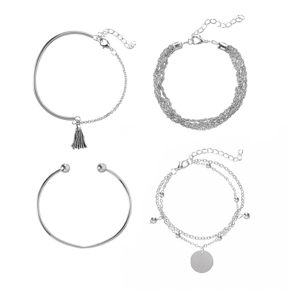 Kate Tuesday Jewelry - Wholesale Jewelry Set - Silver 4 Piece Bracelet1