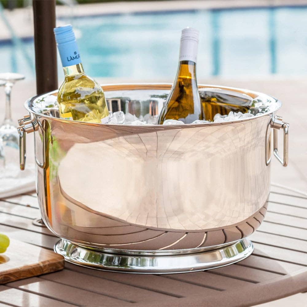 Sol Living - Wholesale Bar Tool - Demetricus Stainless Steel Beverage Tub Ice Bucket 4.3 Gal3