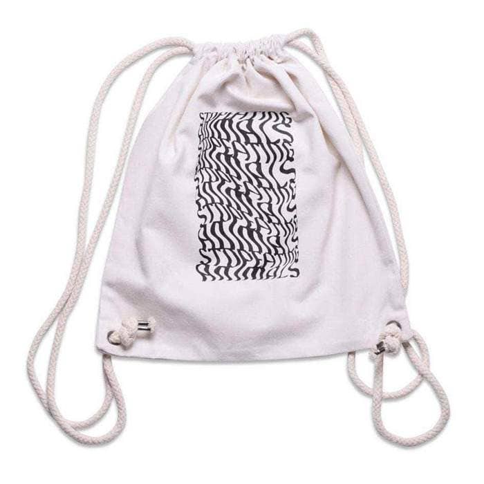 Plant Faced Clothing – Engroshandel Taske med snor – unisex – Illusioner Stop Spise Dyr Gym Taske - Naturhvid0