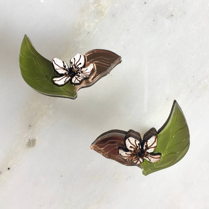 St Clements Oranges or Lemons Blossom Earrings for wholesale by Working Clasp