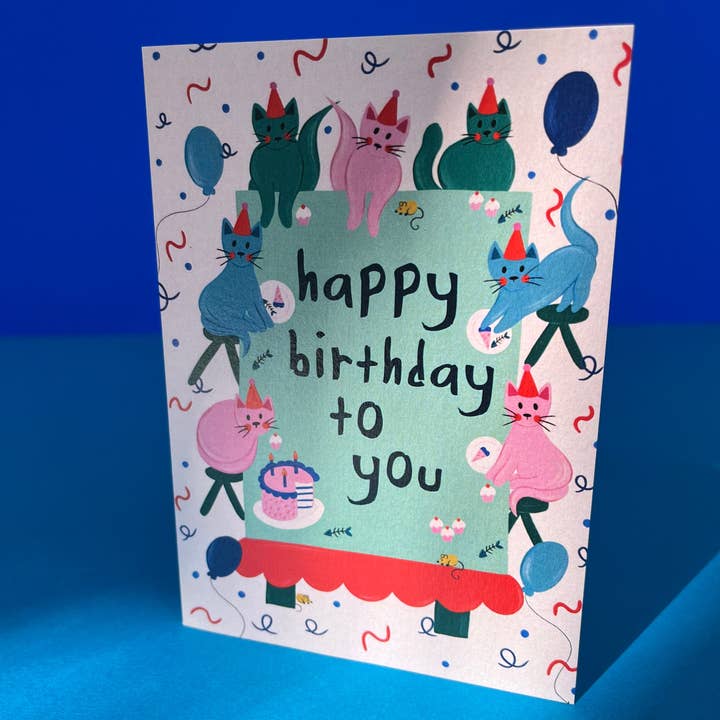 Milk Studio – wholesale Birthday card – Cat Birthday Party Card