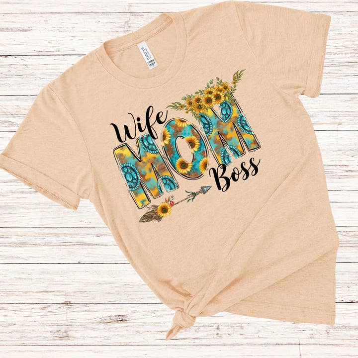 Camiseta Wife Mom Boss para venta al por mayor de Journey After The Walk LLC