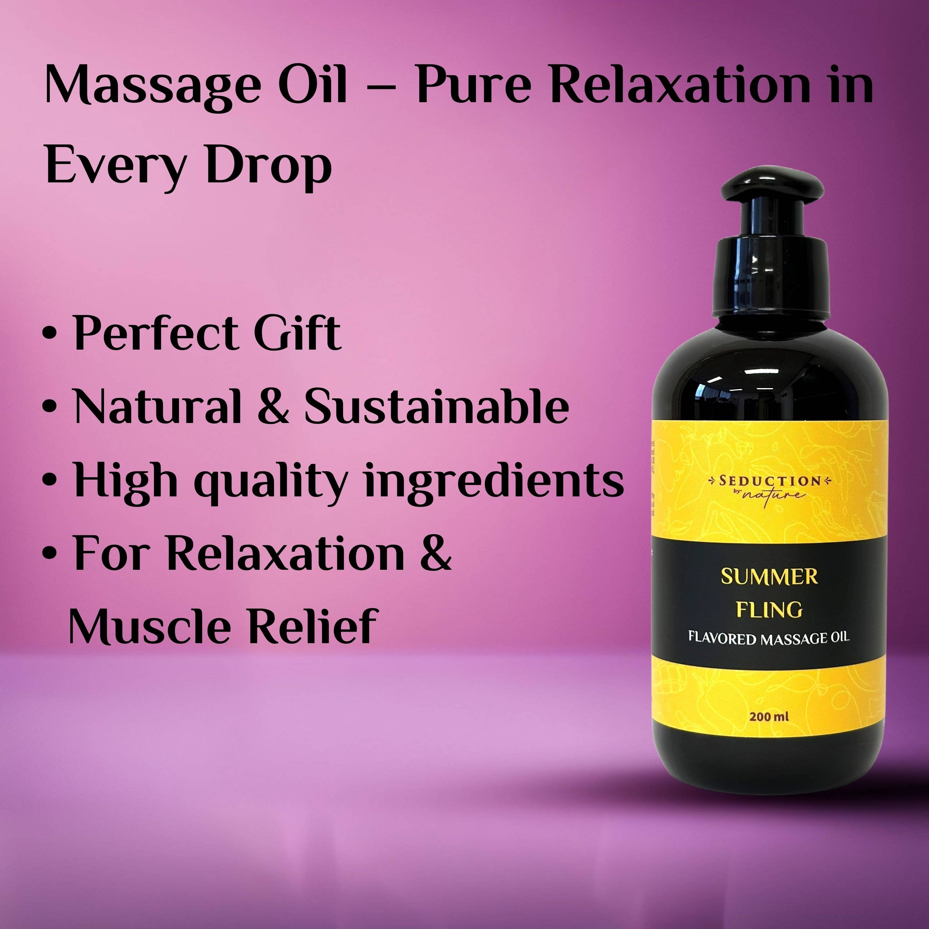 Seduction by Nature - Wholesale Massage Oil/Gel - Summer Fling - Kissable Massage Oil8
