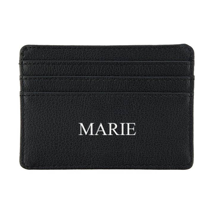 Kartenhalter Pebbleleder | Schwarz por atacado de Moname