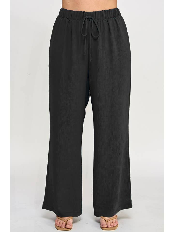 Haute Fox Plus Size & Contemporary - Wholesale Pants - Women's - Plus Size Woven Wide Leg Pant NK18360-P