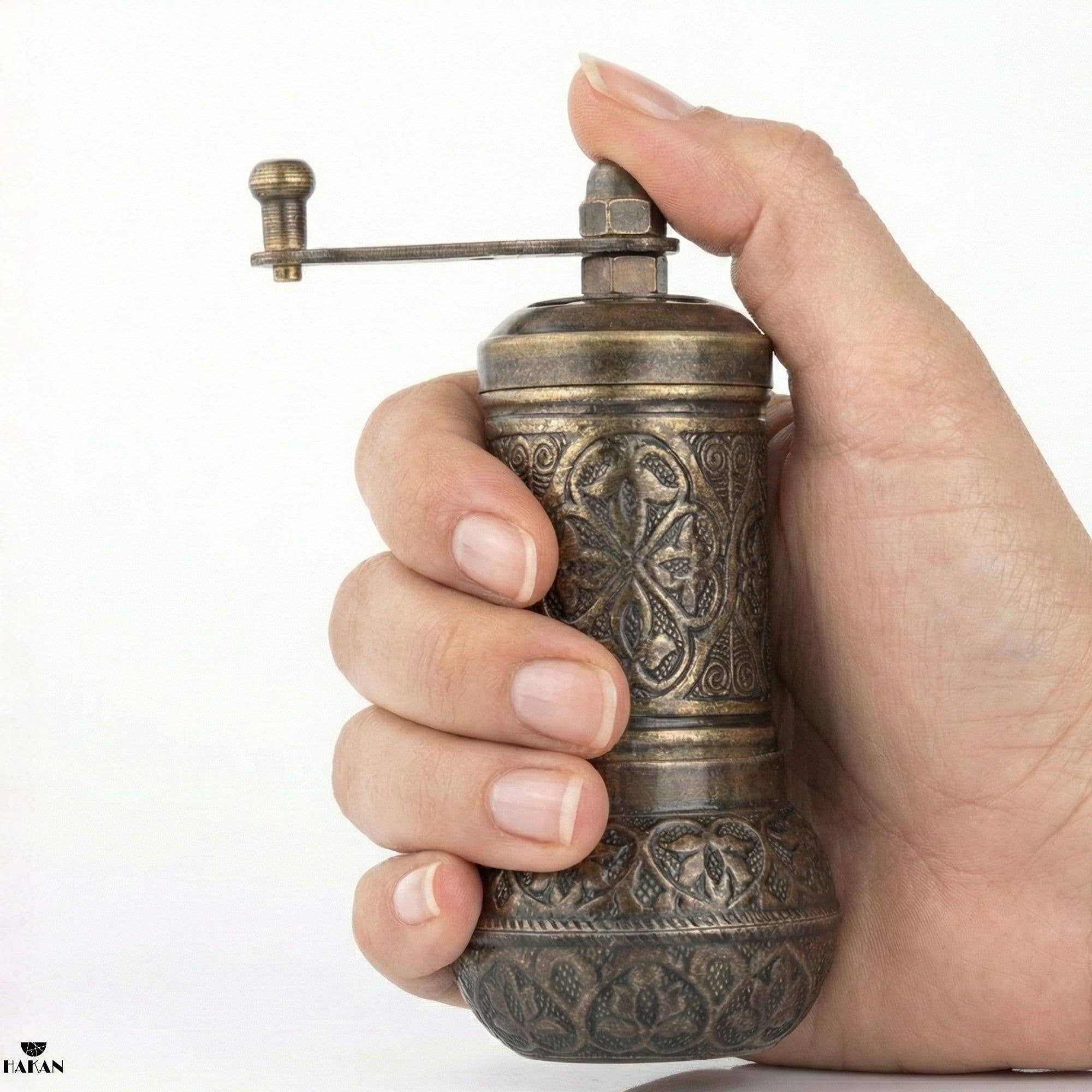 Hakan - Wholesale Pepper Mill - Copper Black Pepper Grinder, Refillable Spice Mill, 4.3 in13