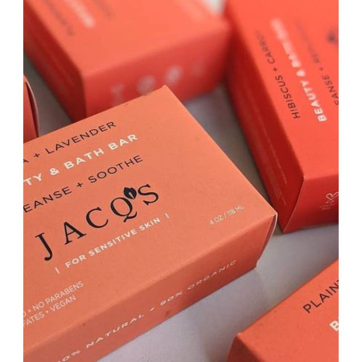 JACQ'S - Wholesale Bar Soap - Hibiscus + Wild Carrot Beauty Bar3