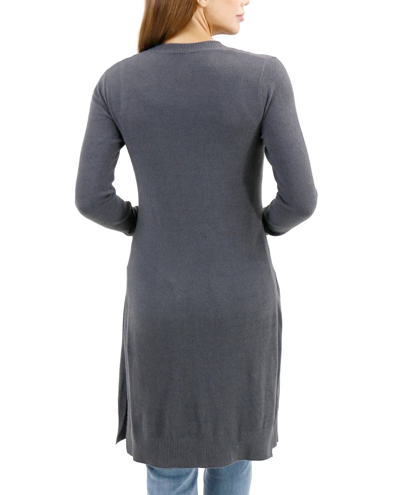 Rök Micro Bambü Cardigan i rök för wholesale på Faire6