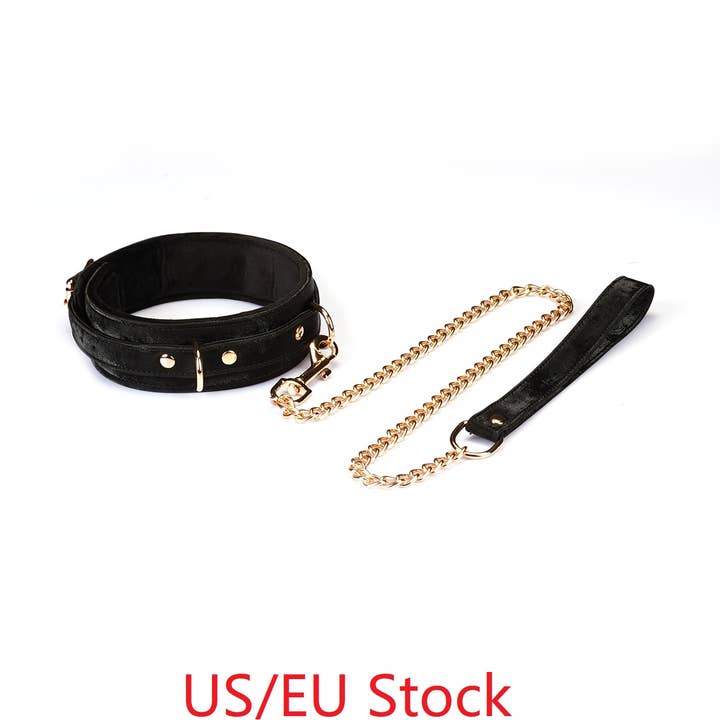 Boudoir Amor Vegan Collar with Leash Black for wholesale by Liebe Seele