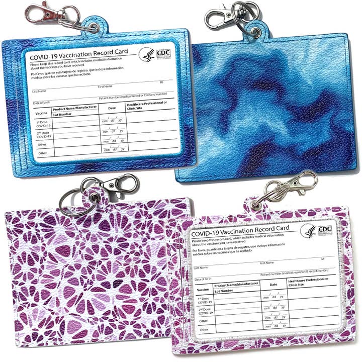 2 Pack Fashionable Card Holder (Blue and Purple) for wholesale by LifeJoy Media
