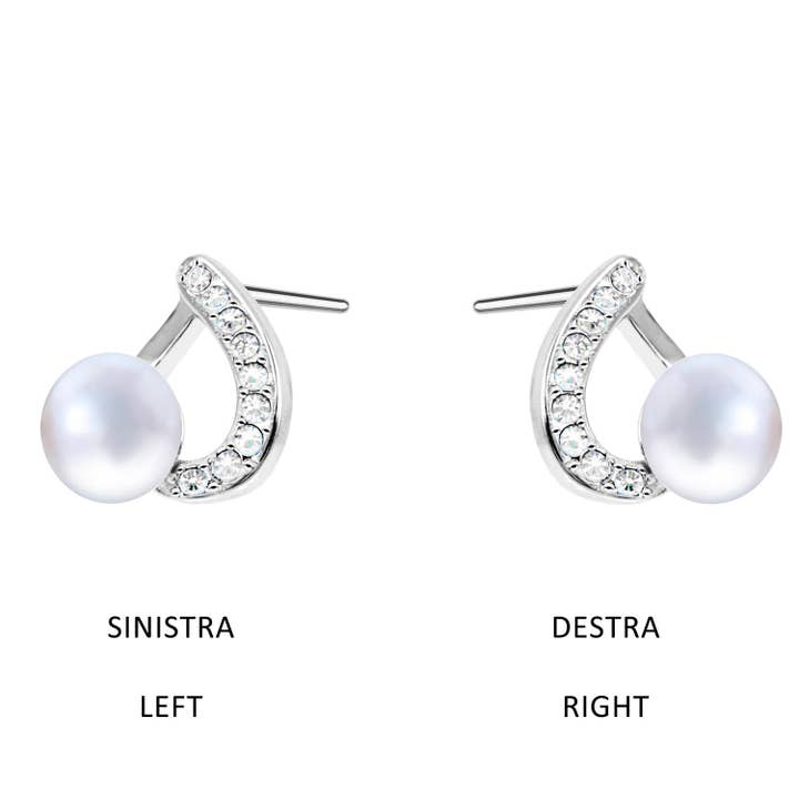 Awaken - Wholesale Stud/Post Earrings - Real Pearl 925 Silver Stud Earrings - Drop - POS-0152