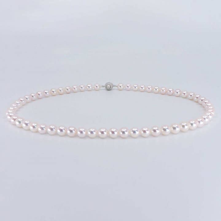 Hestia - Impressionante colar japonês Akoya AAA - 7,0X7,5 mm por atacado de Amit Pearl Trading Company