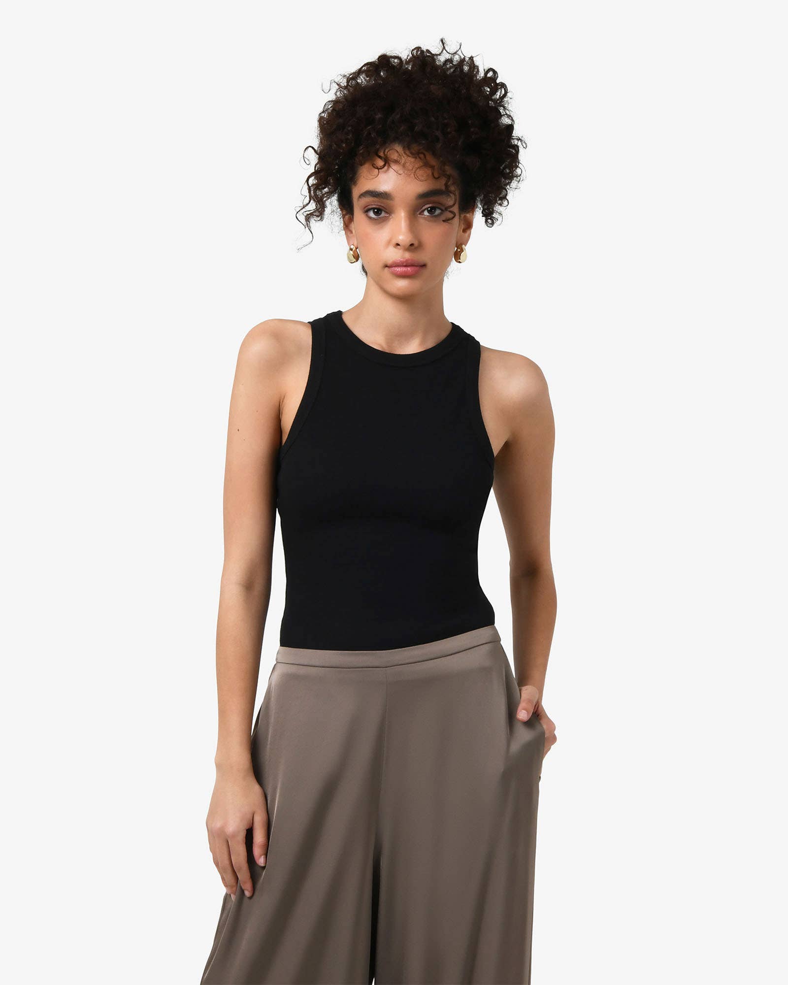 Forcast – wholesale T-shirt – women's – Forcast Women's Devon Cotton Blend Singlet3