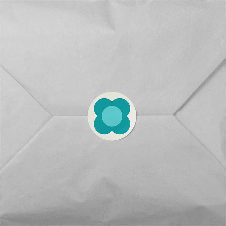 Autocollant Rond Geo Flower IX pour la vente par The Design Craft