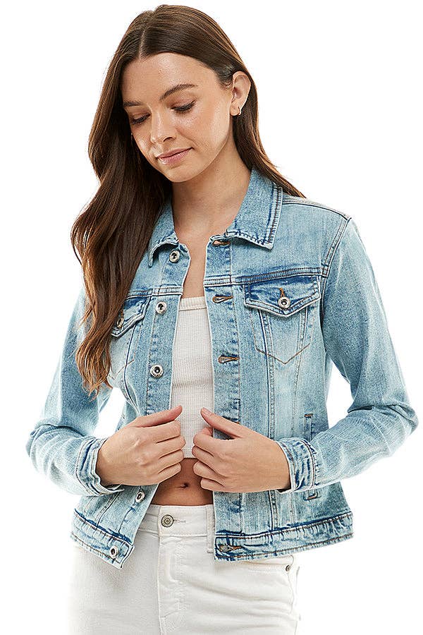 BLUE AGE - Wholesale Denim Jacket - Women's - Cotton Blend Stretched  Ladies  Casual Denim Jacket10