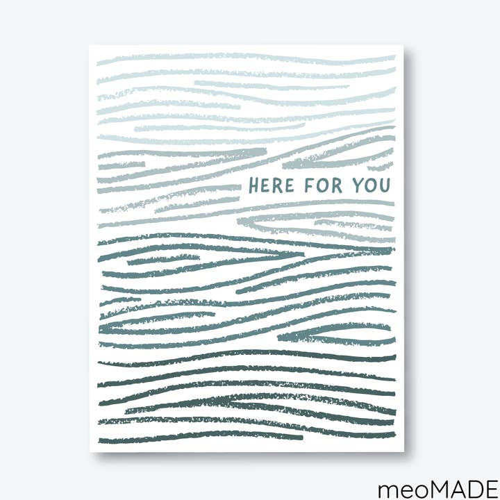 Here for You Sympathy & Support Waves Greeting Card for wholesale by meoMADE