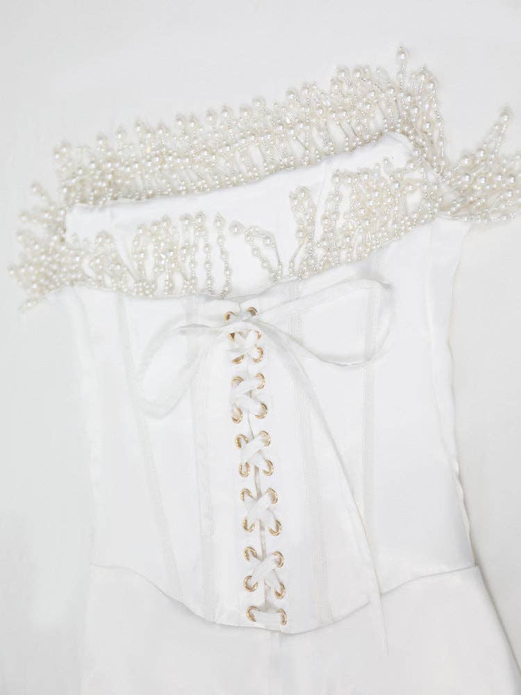 Marayn - Vendita all'ingrosso Vestito - Donna - Abito Senza Maniche Elegante e Sexy con Perle  Caldo20