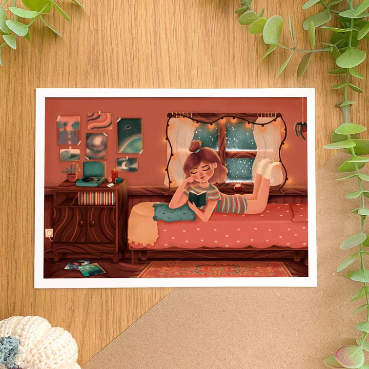 Fille qui étudie - Impression d'art pour la vente par Laurel Mae Art