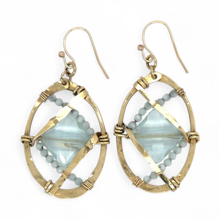 Chess Quartz Earrings E84046 for wholesale by Art by any Means Jewelry