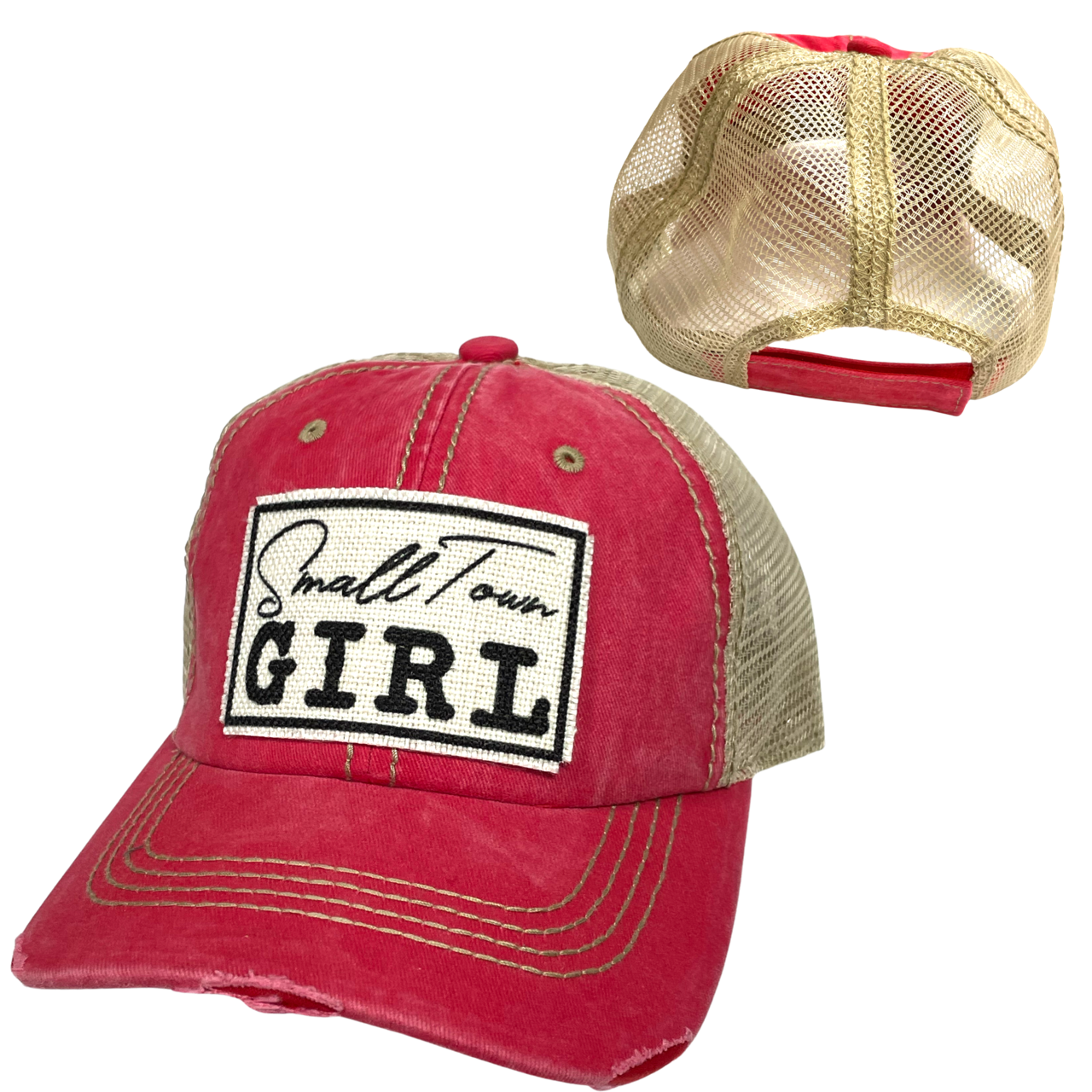 dkhandmade - Vente Casquette de camionneur – femme - CASQUETTE DE BASEBALL PETITE VILLE FILLE | CHAPEAU POUR FEMME | EFFET VIEILLI4