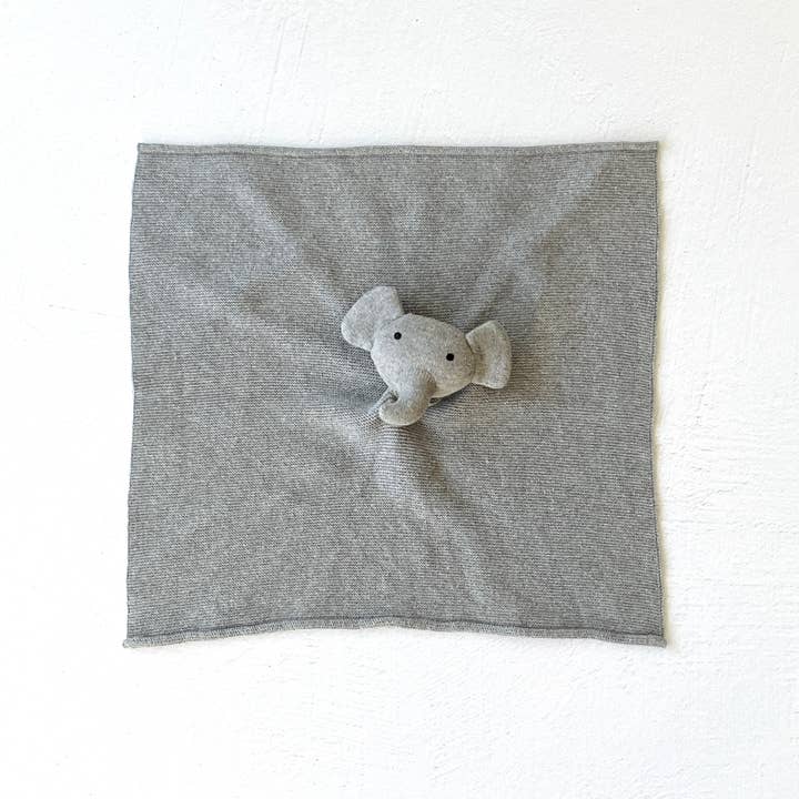 Viverano Organics - Vendita all'ingrosso Copertina doudou - Neonati - Elephant - Coperta di sicurezza biologica Baby Lovey, tessuto per coccole