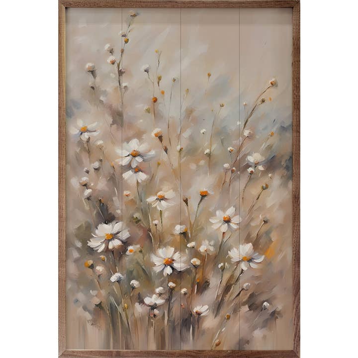 Kendrick Home - Wholesale Art Print - Brown And Tan Daisies