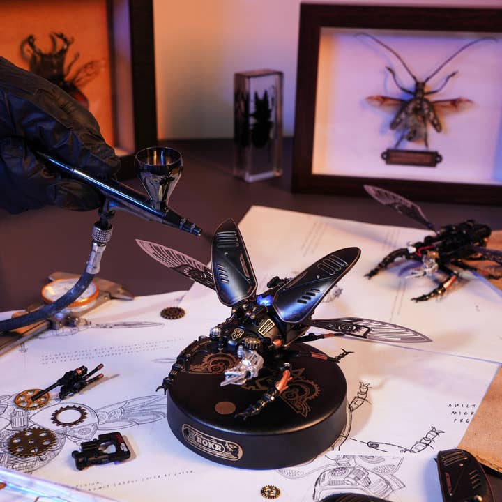 Robotime – Kit de artesanato DIY por atacado – MI03 Stag Beetle ROKR Puzzles ABS Kits de Presentes Mecânicos para Idade1