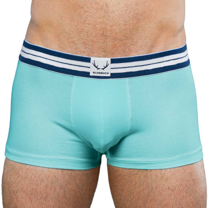 Bio-Baumwoll-Boxershorts - Türkis für den Großhandel von BLUEBUCK