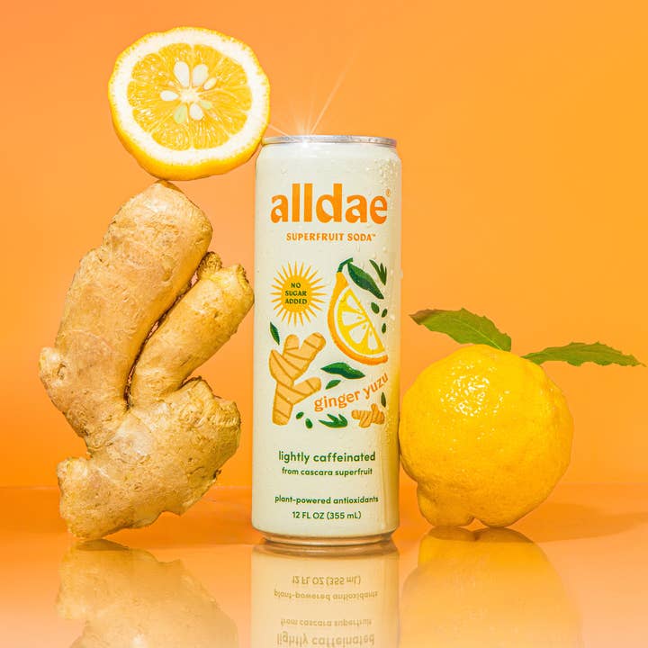 alldae superfruit soda - Wholesale Soda/Carbonated Drink - Ginger Yuzu Drink | Healthy Soda | Lightly Caffeinated Soda