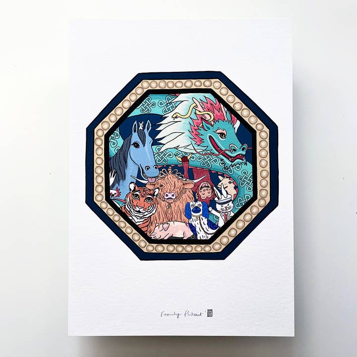 Family Portrait Prints for wholesale by Sarah Kwan Artist