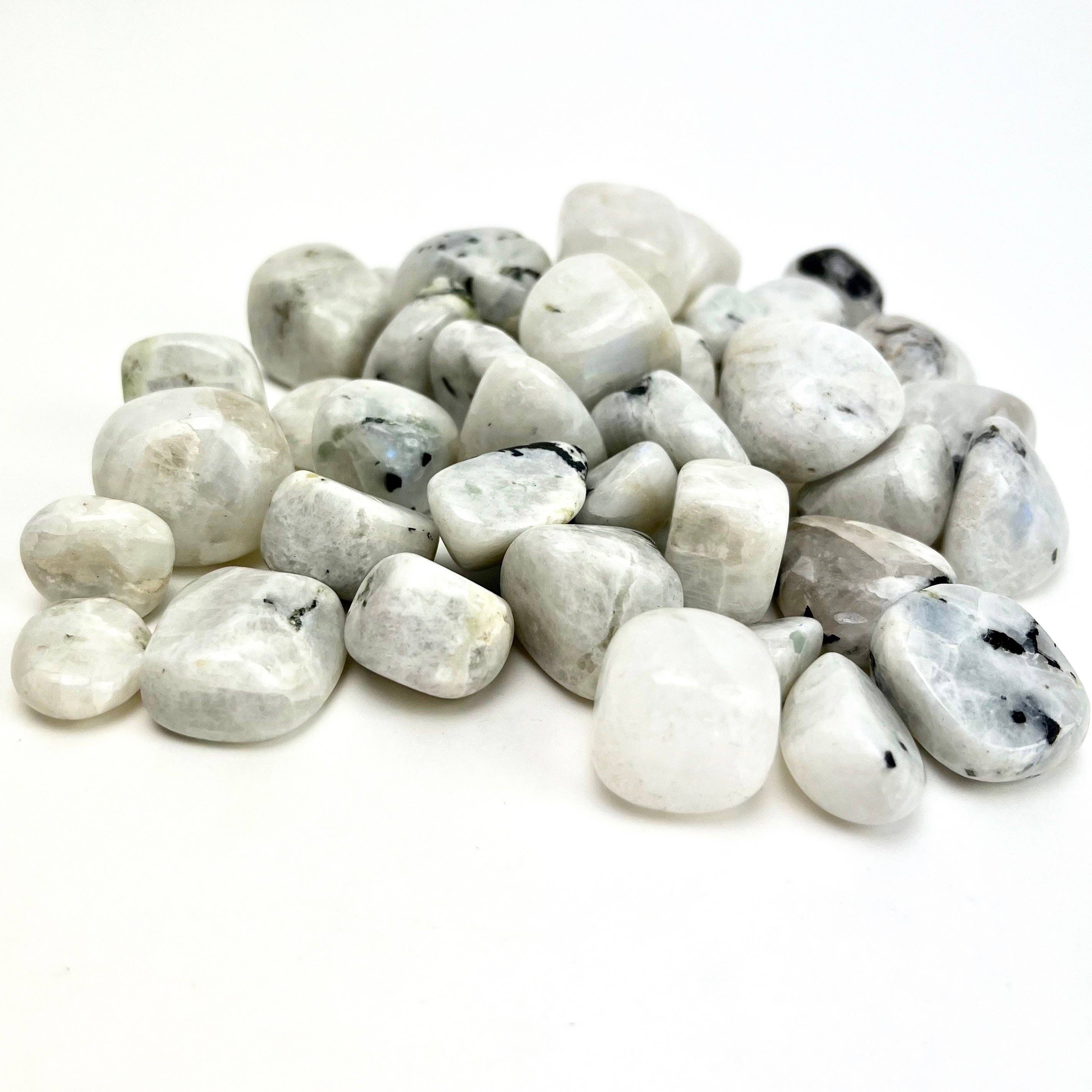 Pelham Grayson Rose - Wholesale Spiritual Stone/Crystal - Rainbow Moonstone | Tumbled | 15-25mm | India1