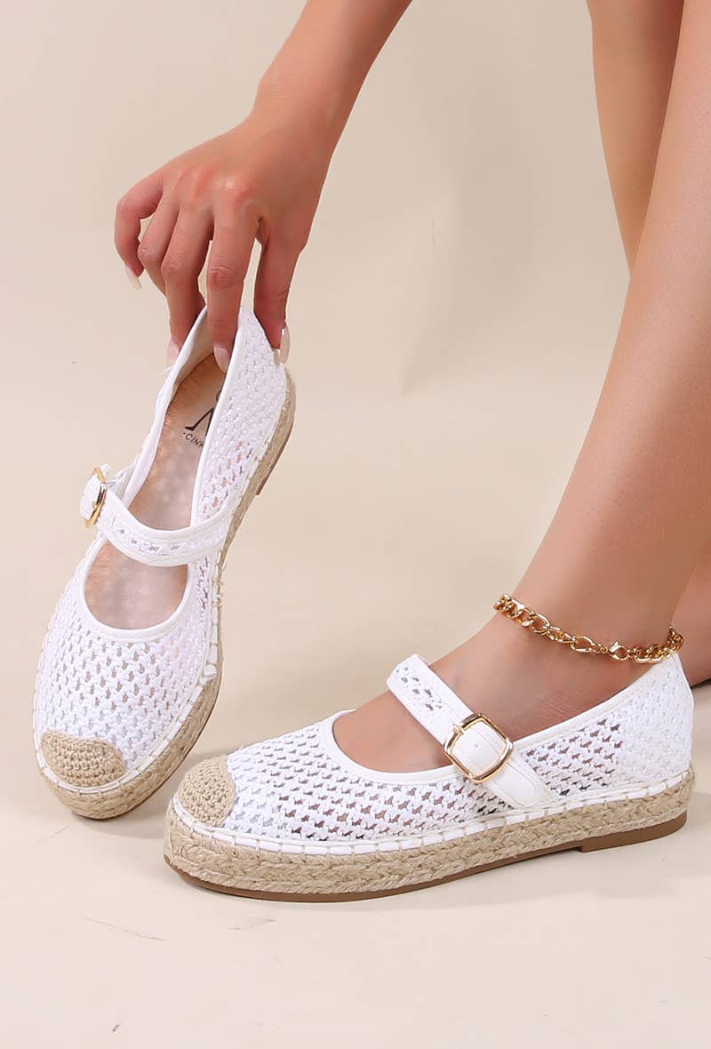 BELLICY / Cink-me - Wholesale Wedges - Women's - Espadrilles in faux woven fibers with strap, PA25-363