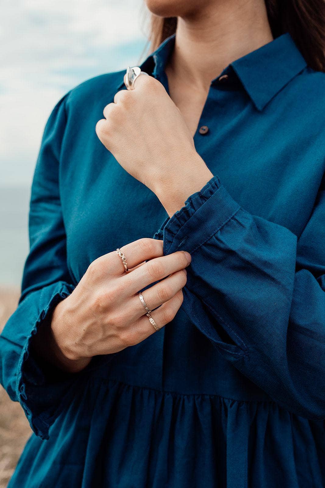 MANU-THELABEL - Wholesale Dress - Women's - Ikya Navy Linen Dress2