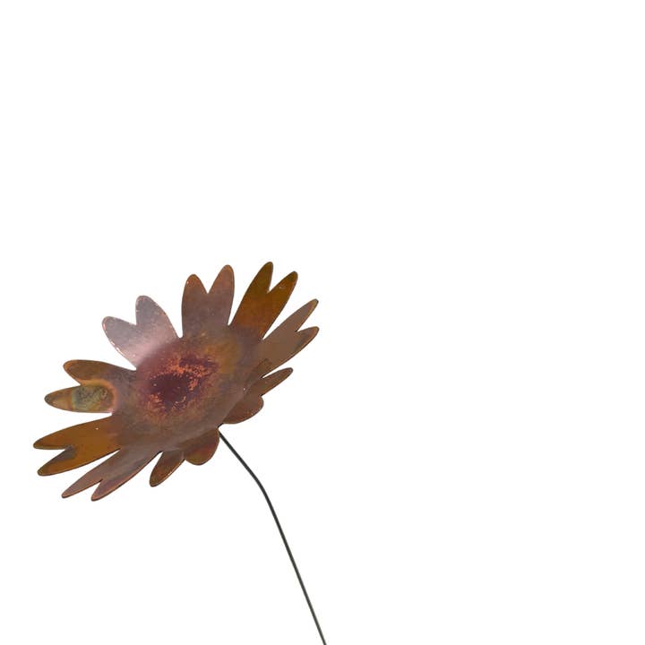Clever Goods by Annabelle Noel Designs - Wholesale Garden/Lawn Stake - Extra Large Copper Daisies- Bare