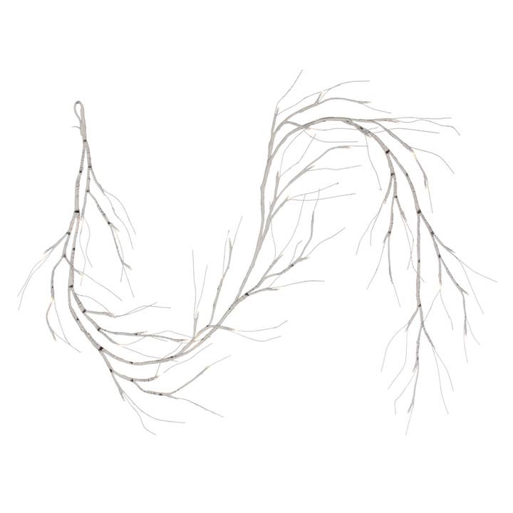 Blanc Guirlande de brindilles de bouleau blanc Vickerman 6' 48WW LED B/O en vente sur Faire