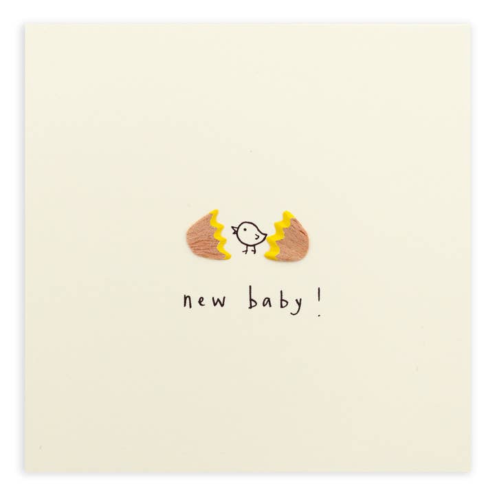 New Baby Egg – Handmade UK Greeting Card for wholesale by Ruth Jackson USA