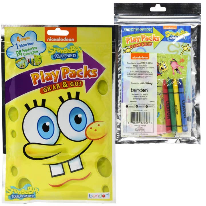 Spongebob Grab n Go Play Pack Bulk for wholesale by Deluxe Import Trading