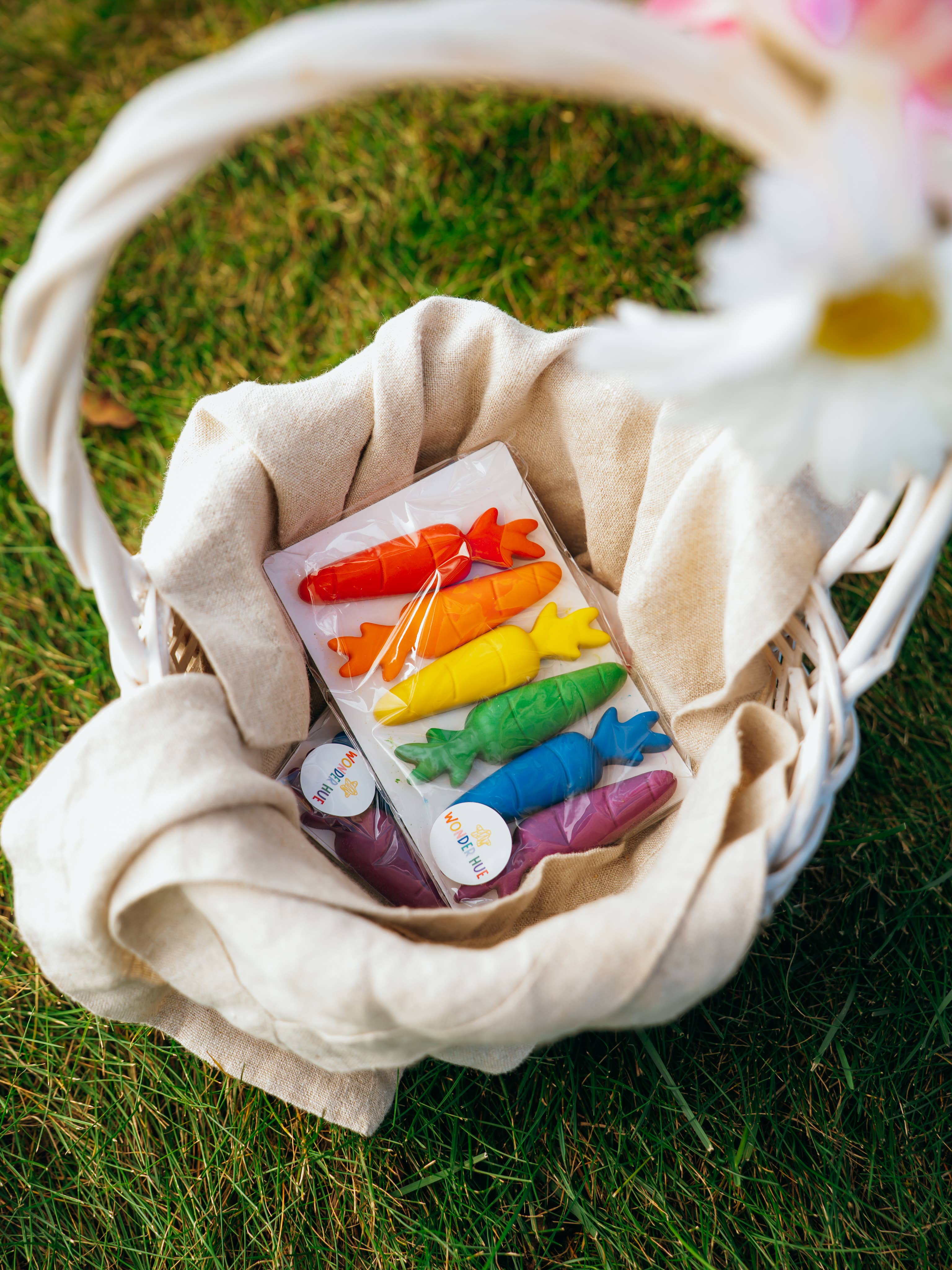 Wonder Hue Crayon Co. - Wholesale Crayons - Kids & Baby - Carrot Shaped Crayons, Non-Candy Easter Basket Filler2