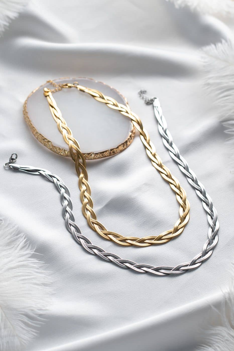 Goupi - Wholesale Link & chain necklace - Snake Waterproof Steel Braided Chain