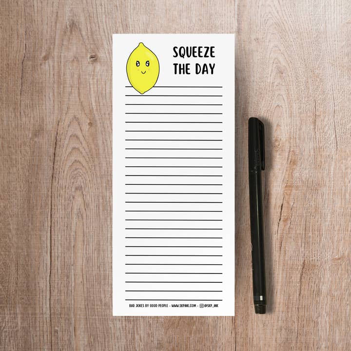 SKP ink - Vendita all'ingrosso Bloc notes - Divertente taccuino Lemon Pun | Squeeze the Day Stationery1